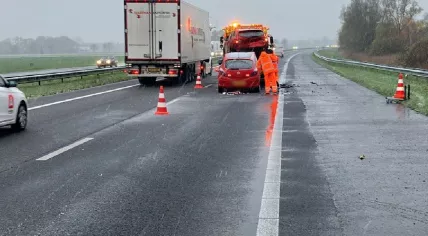 An accident on the A28 from Hoogeveen to Zwolle, 19 November 2024