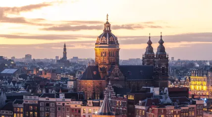 Amsterdam's historic city center.
