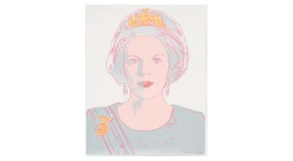 Queen Beatrix of the Netherlands, one of a series from Andy Warhol’s 1985 work, Reigning Queens