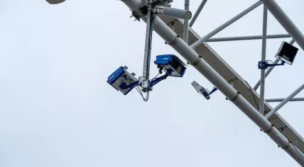 Cameras installed on the A24 to read license plates for a new tollroad. March 2024
