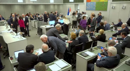 Members of the Eerste Kamer moments before voting to approve a controversial tax plan for 2025. 17 December 2024