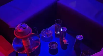 Photos from inside a sex trafficking operation at an illegal shisha lounge in Antwerp where three underage girls and two women were rescued, including a Dutch teen. Authorities also found laughing gas for sale there. 8 December 2024