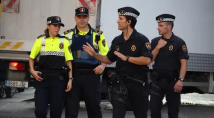 Spanish and Catalan police, captured in Barcelona