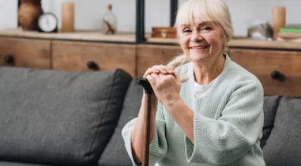 Elderly woman at home