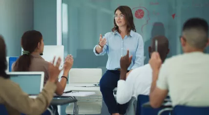 Professor in class 
