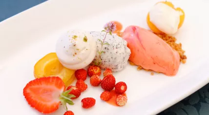 Fine dining dessert