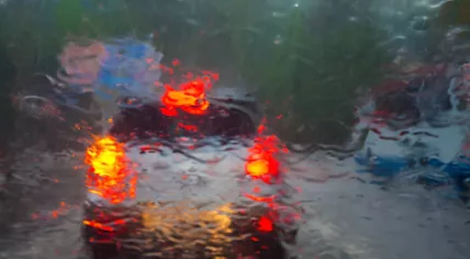 Rain through a windshield 