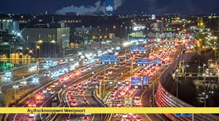 Traffic on the A5/10 Westerpoort interchange, 3 December 2024