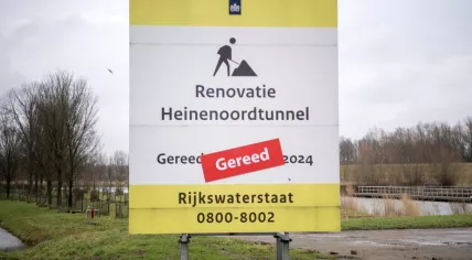 Successful end to the Heinenoordtunnel renovation. The tunnel is located on A29, between Rotterdam and Bergen.