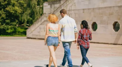 Young people walking.