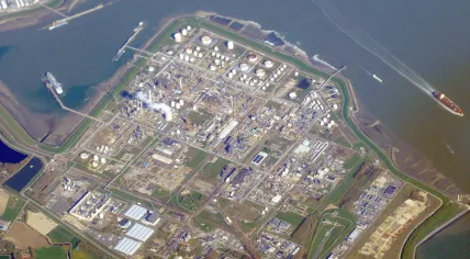 Dow Chemical plant in Terneuzen on the Westerschelde, 19 April 2023