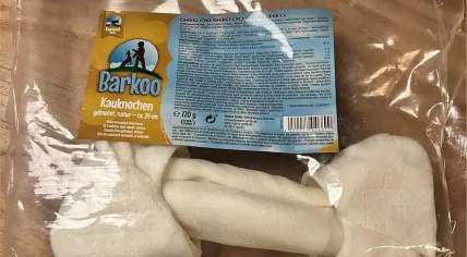 One of the chewbones by Barkoo that is causing "werewolf syndrome" in dogs. 