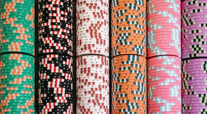 Stacks of casino chips