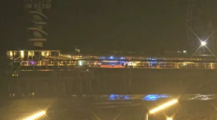 Scheveningen Pier just after midnight on 26 February 2025