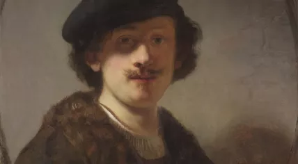 Self-Portrait with Shaded Eyes, 1634, by Rembrandt van Rijn