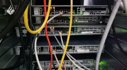 Servers of Russian hosting provider ZServers that were taken down by Amsterdam police on February 12,2025.