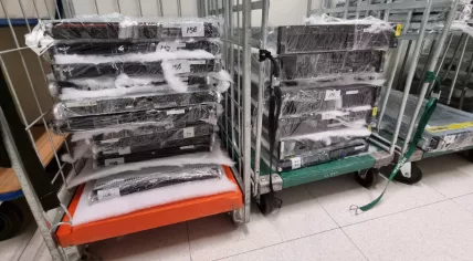 Servers of Russian hosting provider ZServers that were taken down by Amsterdam police on February 12,2025.