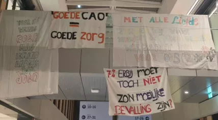 Banners demand action as hospital strike looms – March 20, 2025.