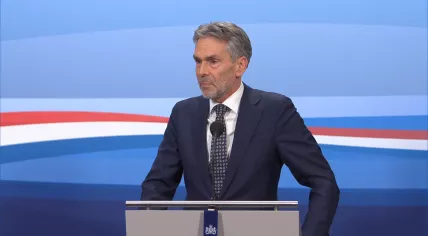 Prime Minister Dick Schoof takes questions from reporters during his weekly press conference. 7 March 2025
