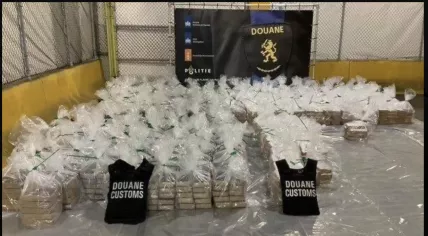 Customs intercepted 2,598 kilos of cocaine during an inspection at the port of Vlissingen on Thursday, February 27, 2025.