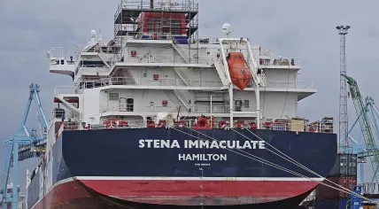 The oil and chemical tanker Stena Immaculate.