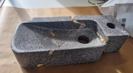 Sink made out of four kilos of MDMA found by police officers in Zwijndrecht on Thursday, March 13 2025.
