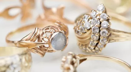 Golden jewelry.