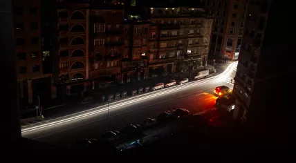 Photograph taken during the power outage that left much of Spain without power on the night of April 28, 2025.