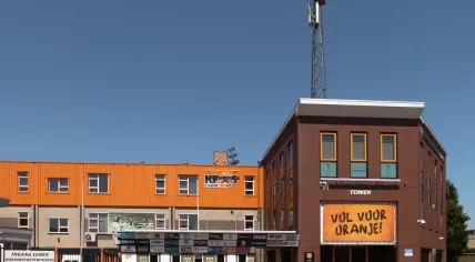 Outside of the Kras Stadion, FC Volendam's stadium.