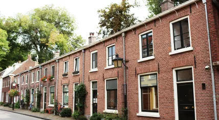 Brick homes in Utrecht in September 2020