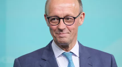 Friedrich Merz during the CDU election night at the Konrad-Adenauer-Haus in Berlin, February 23, 2025.