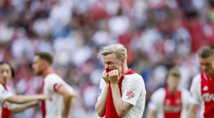 Davy Klaassen after NEC's 2-0 during the Dutch Eredivisie match between Ajax Amsterdam and NEC at the Johan Cruijff ArenA on May 11, 2025 in Amsterdam, Netherlands