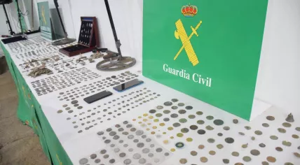Authorities confiscated a wide range of cultural goods, including archaeological artifacts, artworks, coins, and musical instruments. 
