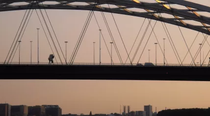 The Van Brienenoordbrug in Rotterdam, the Netherlands.