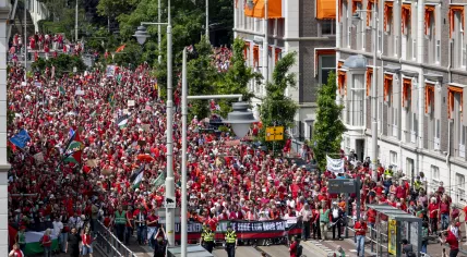 Tens of thousands march in The Hague demanding Dutch sanctions on Israel, 15 June, 2025