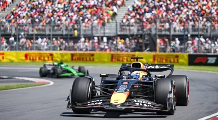 Jun 15, 2025; Montreal, Quebec, Canada; Red Bull Racing driver Max Verstappen (1) during the F1 Canadian Grand Prix at Circuit Gilles-Villeneuve. 