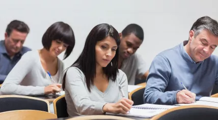 Adults in class.