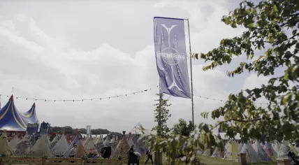 The entrants to the campsite at the Intents Festival in Oisterwijk. 30 May 2025