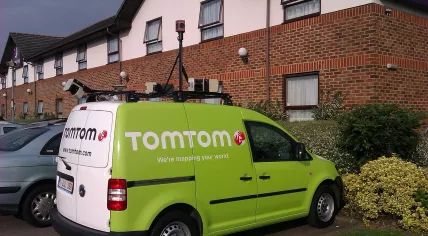 A TomTom mapping van