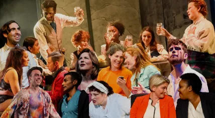 Promotional image for Orange Theatre Company's 7th anniversary show, "A Night of Theatre Extravagance", in 2025