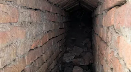 Brick sewer from 1481 found 2.5 meters below street level in Zutphen city center, 22 June 2025