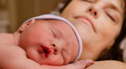 Mother with a newborn 