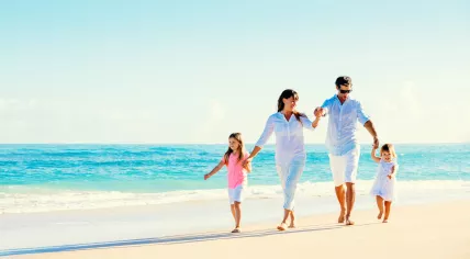 Family on the beach