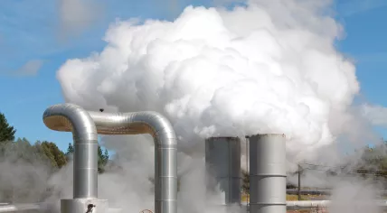 Geothermal energy plant.