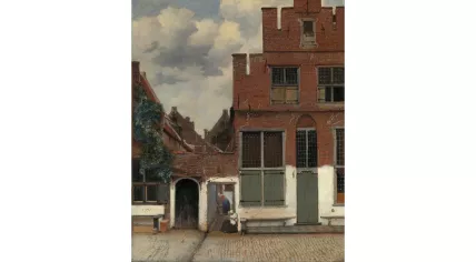 Possible first version of Johannes Vermeer’s View of Houses in Delft, known as The Little Street, circa 1658–1659. Gift of Mr. H.W.A. Deterding, London.