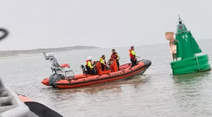Naked and freezing man rescued from a buoy near Vlieland, July 2025 