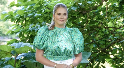 Crown Princess Amalia in the gardens of Huis ten Bosch palace during the royals' summer photo shoot, 30 June 2025