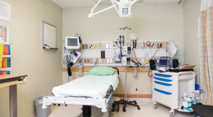 Inside an emergency room