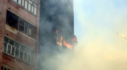 Apartment building fire