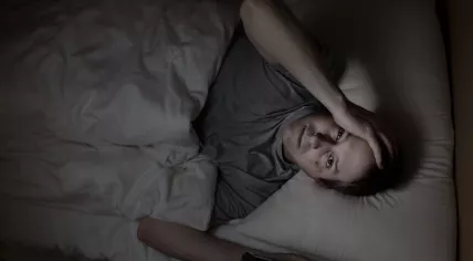 A man can't fall asleep